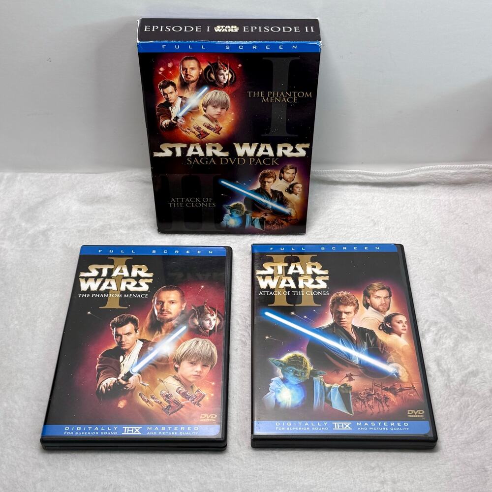 Star Wars Saga DVD Pack Episodes I & II Full Screen 4-Disc Set